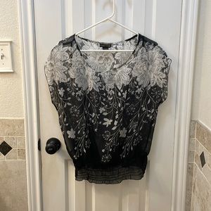 Beautiful black flowery blouse